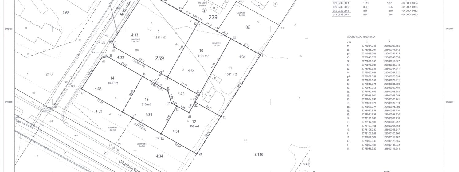 636 Kotila tonttijakokartta 1198