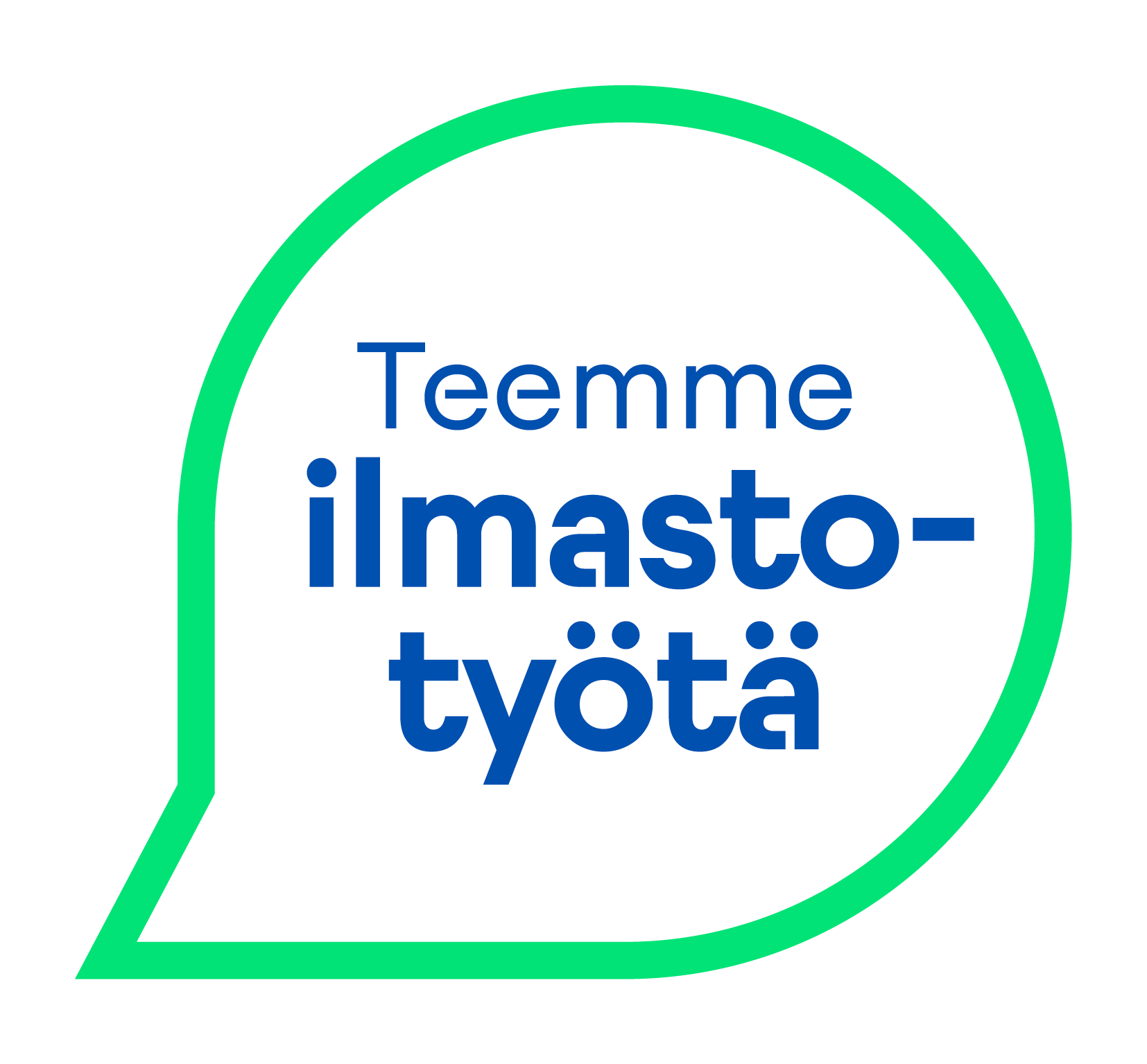 Teemme ilmastotyötä -tunnus PNG