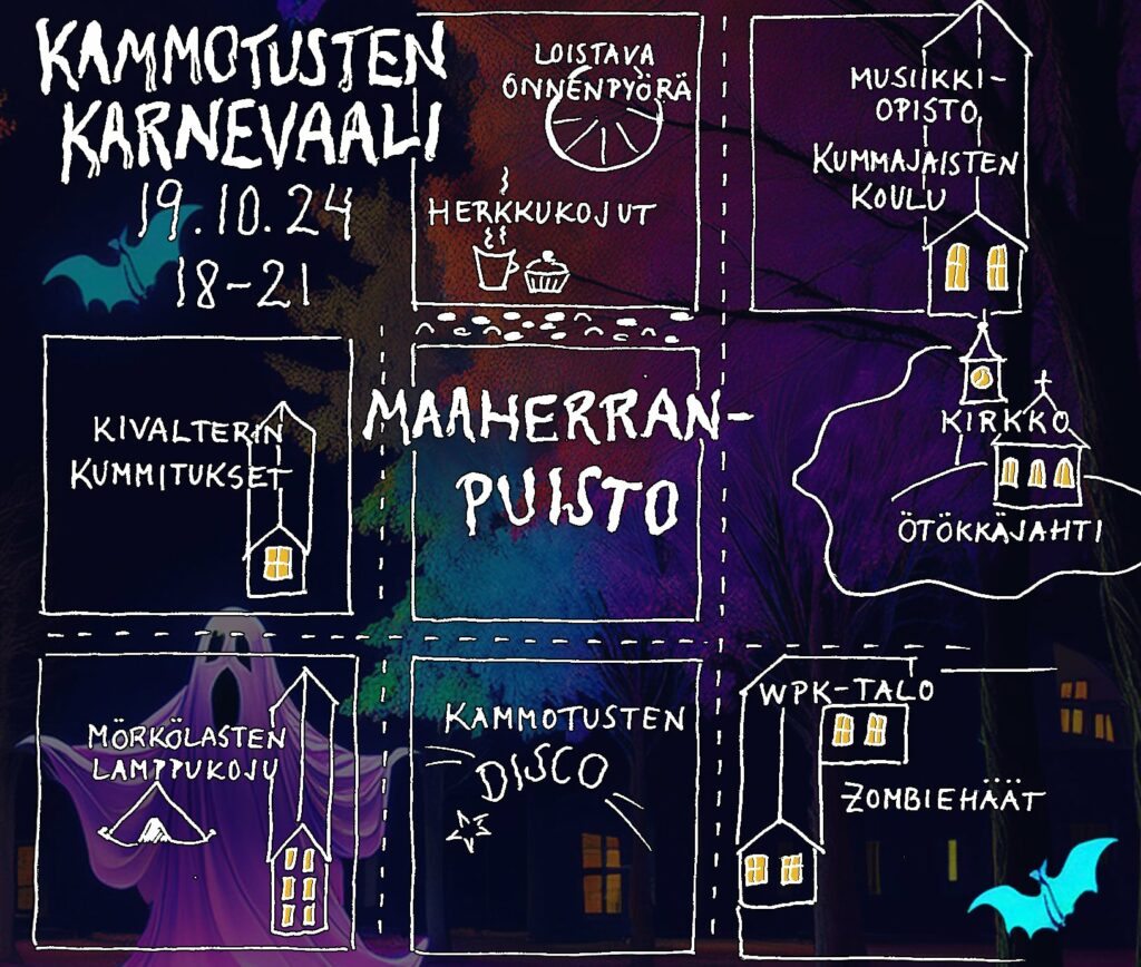 Kammotusten karnevaali 2024 - kartta