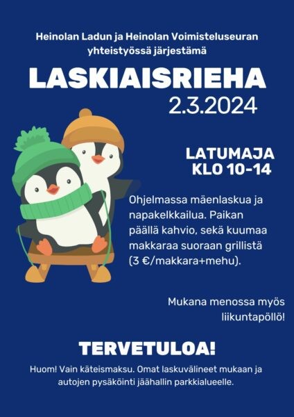 Mainos Latumajan laskiaisriehasta